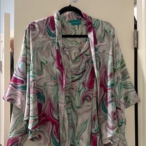 Lee Tracy Marble Pattern Top